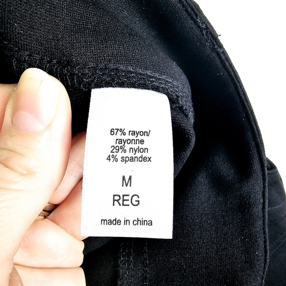 Maurices Black Ponte Patch Pocket High Rise Wide Leg Dress Pant NWT - Picture 14 of 16